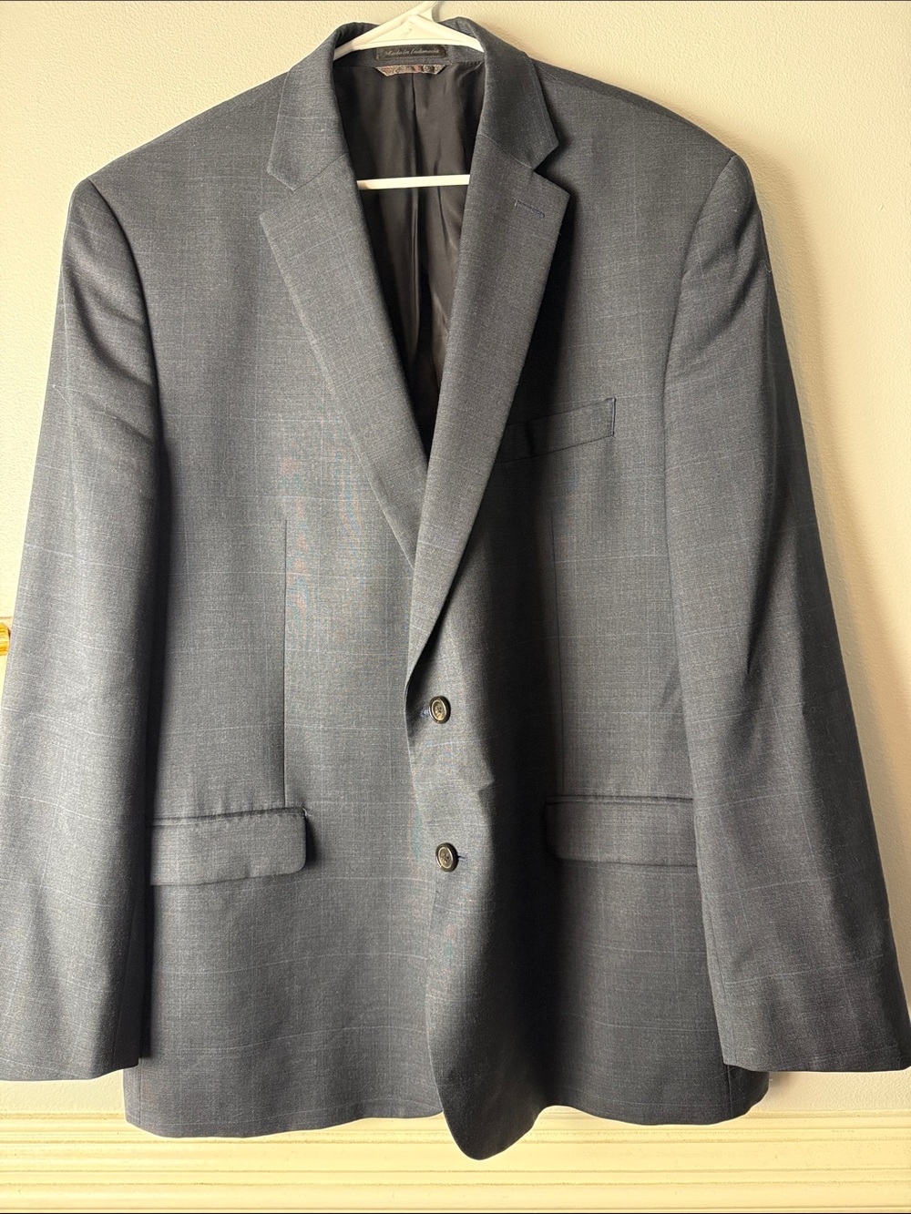 Ralph Lauren Men's Charcoal Two-Button Blazer 100% wool